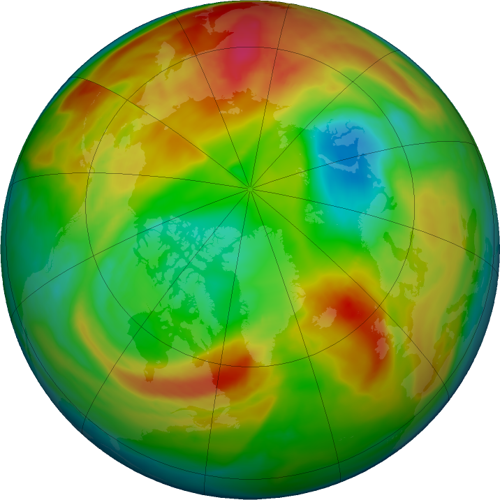 Arctic ozone map for 06 February 2018